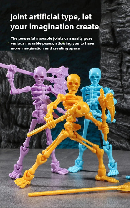 3D Articulated Skull Model – Assemble Action Figure for Anime, Games & Decoration