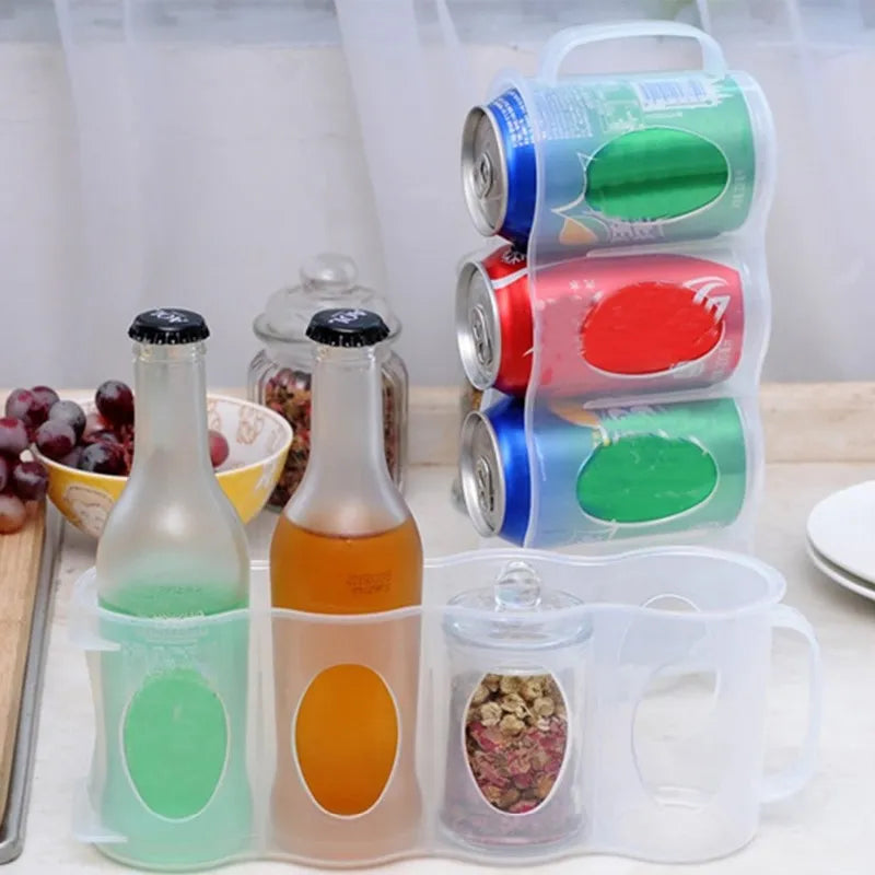 1 Pc Beer Soda Can Storage Box - Kitchen Fridge Drink Bottle Holder Organizer Rack Shelf for Refrigeration