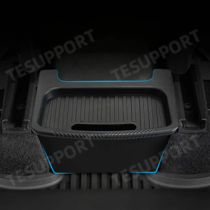 Tesla Model Y 2025 Juniper Rear Seat Storage Box – TPE Backseat Organizer & Trash Bin Accessory