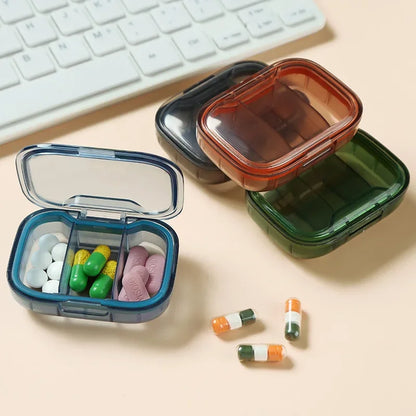 Mini Medicine Pill Box – Portable Drug Storage, Pills Dispenser & Organizer, Tablet Container Case