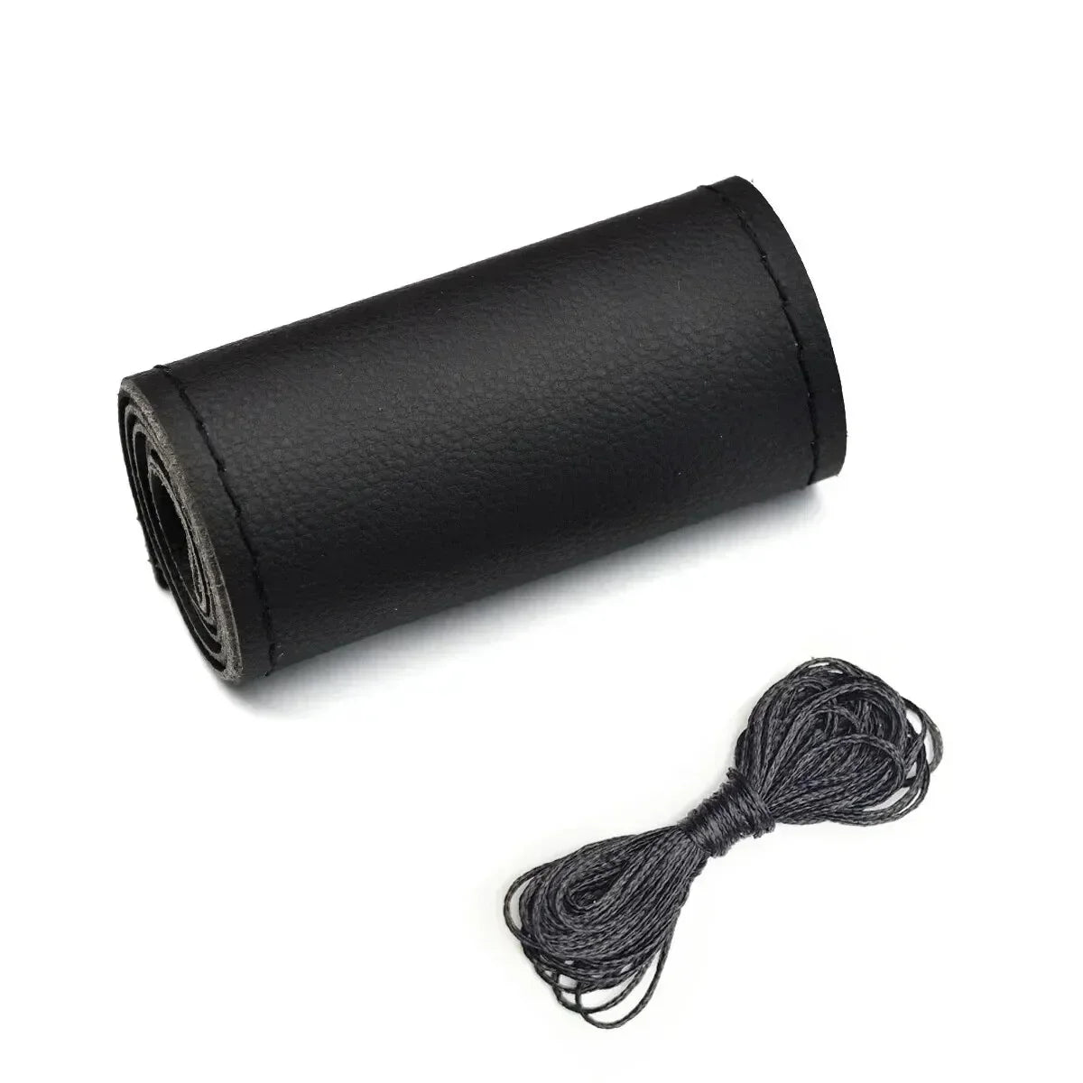 DIY Leather Steering Wheel Cover Kit - Needle & Thread Braided Car Interior Accessory