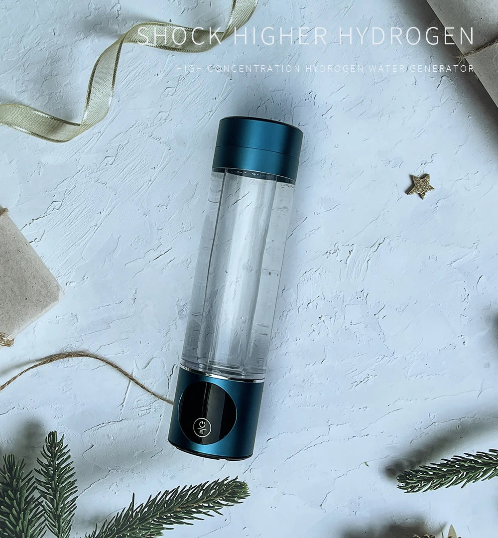 BlueVida 8th Gen Nano Hydrogen Water Generator Bottle - DuPont SPE/PEM Hydrogenator with H2 Inhaler & Touch Button
