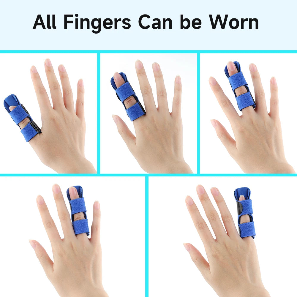 Aluminum Finger Splint - Pain Relief Brace with Fixed Tape Bandage for Fracture Protection and Corrective Support (1 Piece)