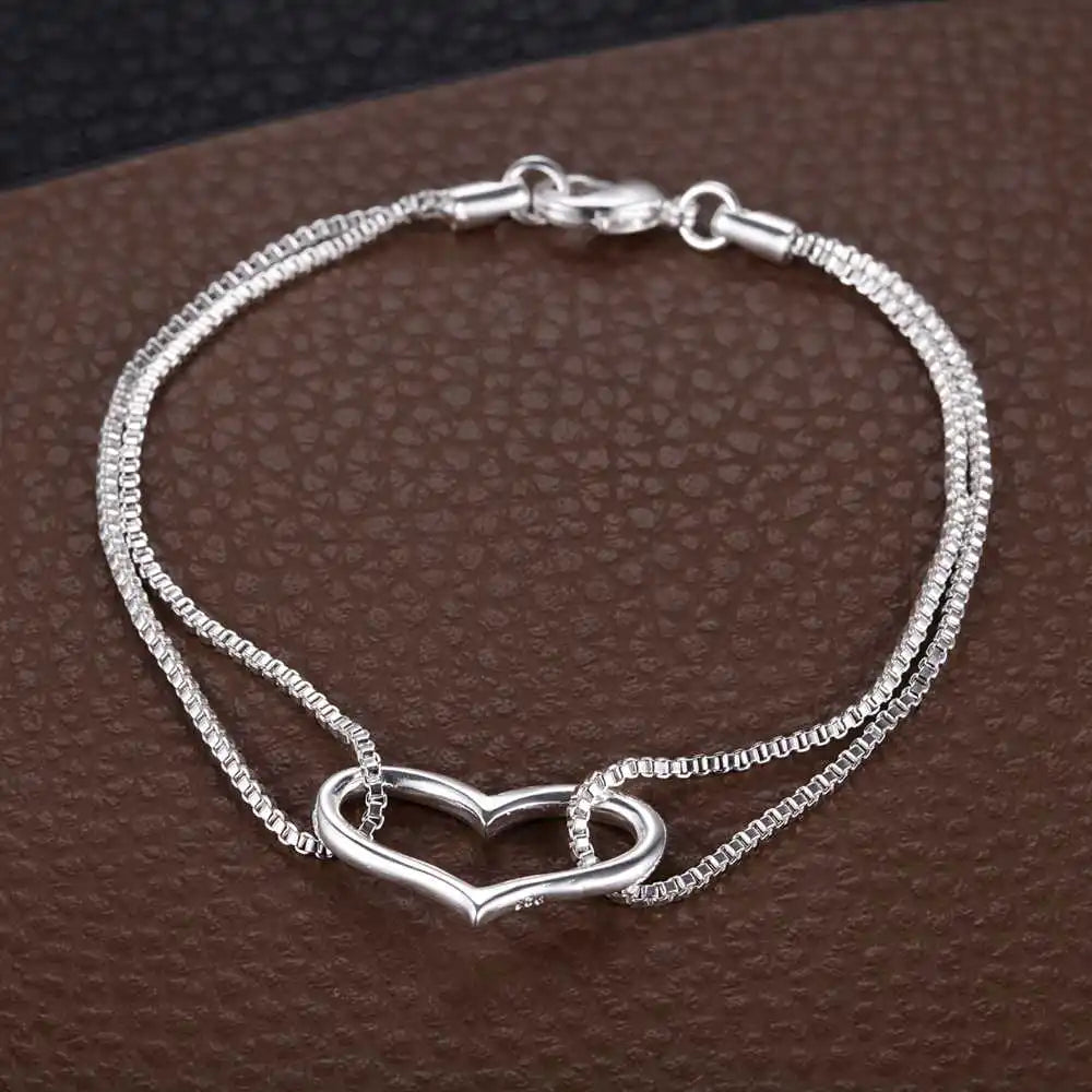 925 Sterling Silver Bead Bracelet – High-Quality Romantic Chain for Women, Fashion Jewelry Gift for Engagement, Party & Wedding