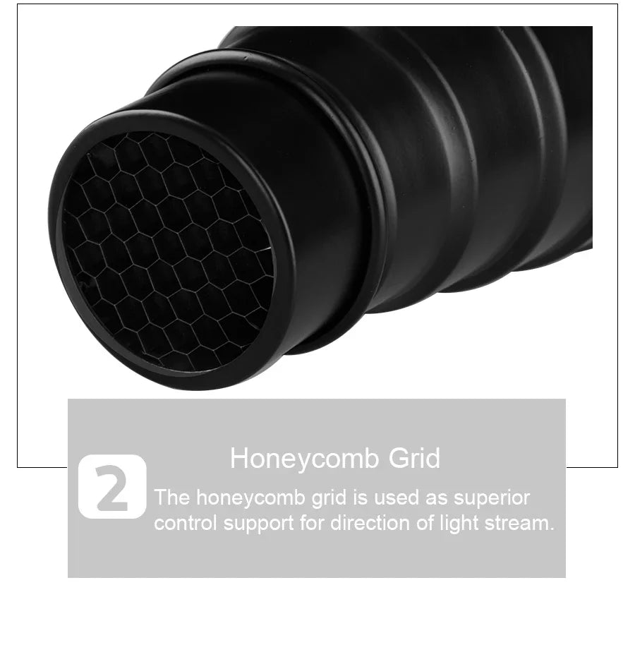 GODOX SN-01 Bowens Mount Large Snoot – Professional Studio Light Fitting for Godox S-Type, DE300, SK400 II