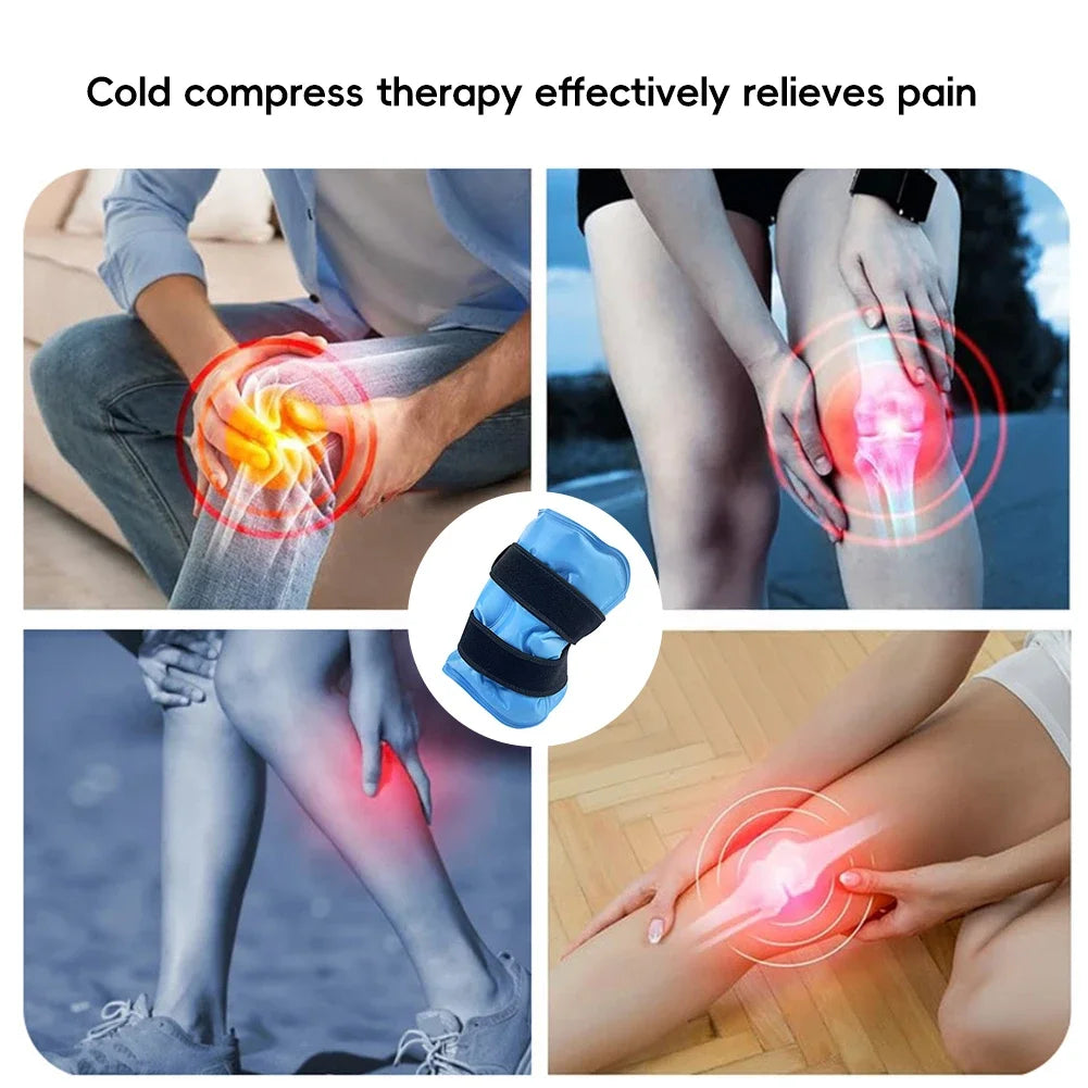 Reusable Gel Knee Ice Pack — Hot & Cold Compress for Knee Pain Relief & Foot Care