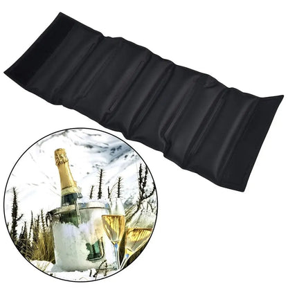 Reusable Wine Cooler Sleeve – Folding Bottle Chiller with Ice Pack for Red, White Wine & Champagne