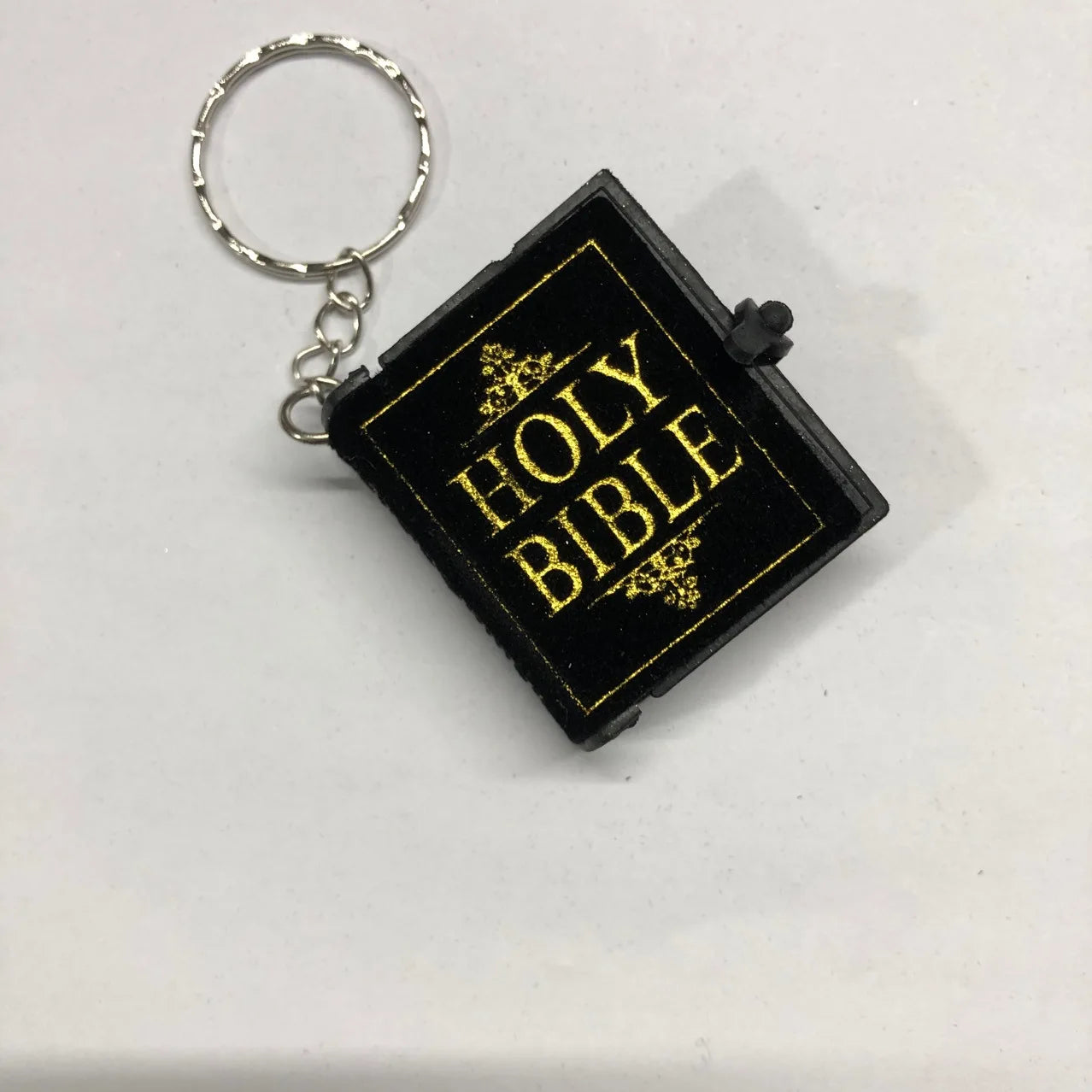 Mini English Holy Bible Keychain - Christian Jesus Cross & Muslim Keyring, Prayer God Bless Charm for Women’s Bag