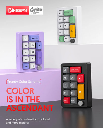 13-Key Programmable Mechanical Mini Keyboard – Hot-Swappable Switches with 7-Color RGB Lighting for Gaming