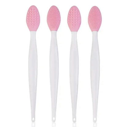 1/4PCS Silicone Face Cleaning Brush – Exfoliating Blackhead Removal Tool with Replacement Head for Skincare & Beauty Routine