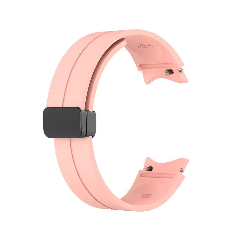 Samsung Galaxy Watch Magnetic Buckle Silicone Strap - Replacement Band for Watch 7/6/5 Pro/5/4 and Classic Models 40mm–47mm