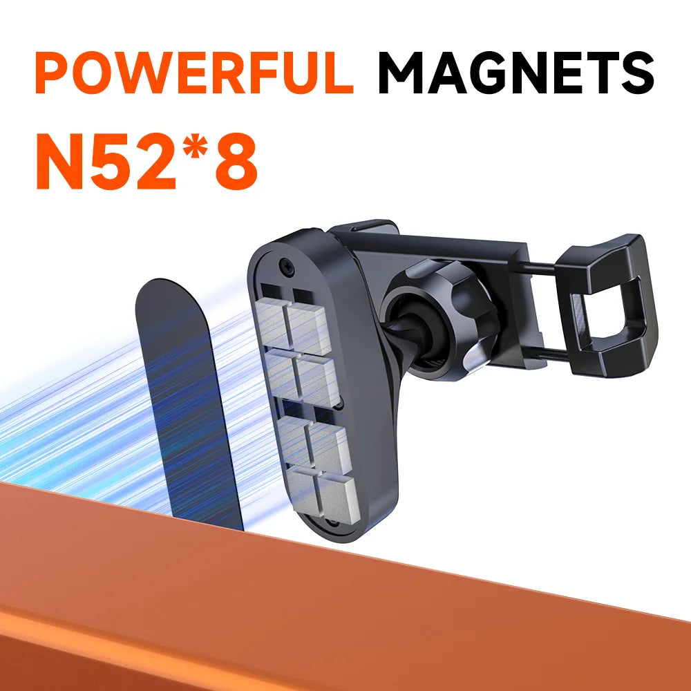 LRBH Magnetic Phone Holder - 360° Adjustable Retractable Clamp for Gym, Kitchen & Work