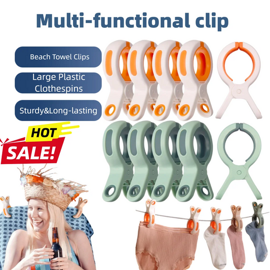 Extra Large Beach Towel Clips - Heavy Duty Chair Towel Holders & Clothes Clips for Cruise and Outdoor Use