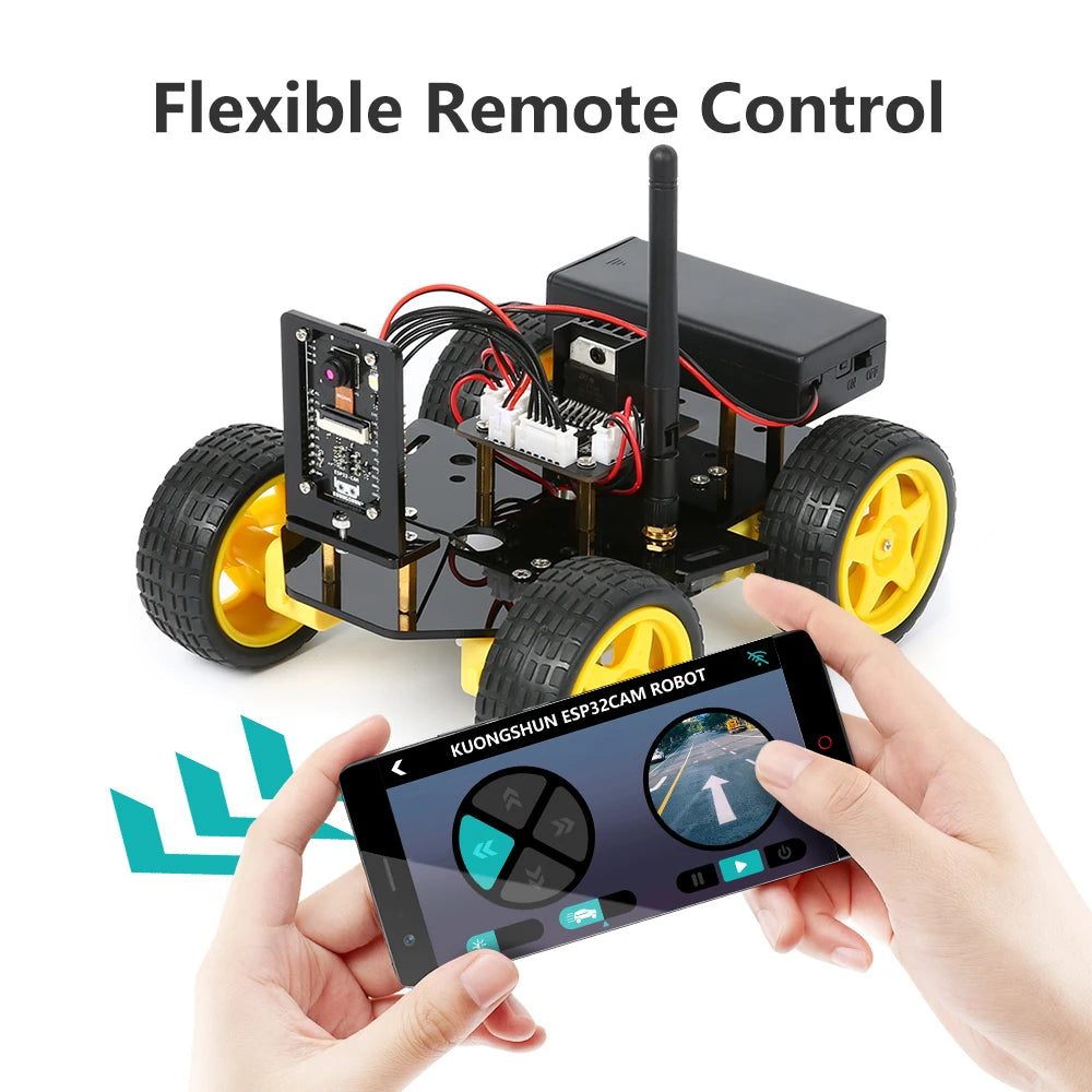 4WD ESP32 Smart Robot Car Kit - WiFi Camera Arduino Programming & Coding Learning Robot