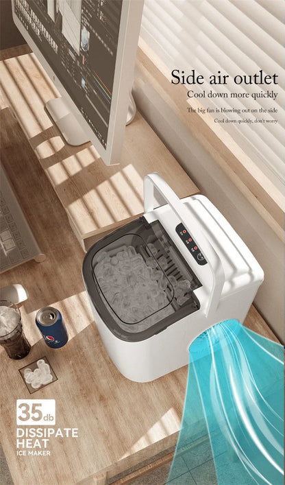 110V/220V Electric Ice Maker – Portable Automatic Bullet & Round Ice Cube Machine, Professional Use