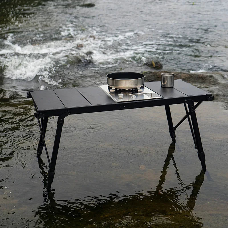 Newest Folding IGT Table – Lightweight Portable Roll-Up Table with Adjustable Legs for BBQ, Desktop Burner & Backpacking