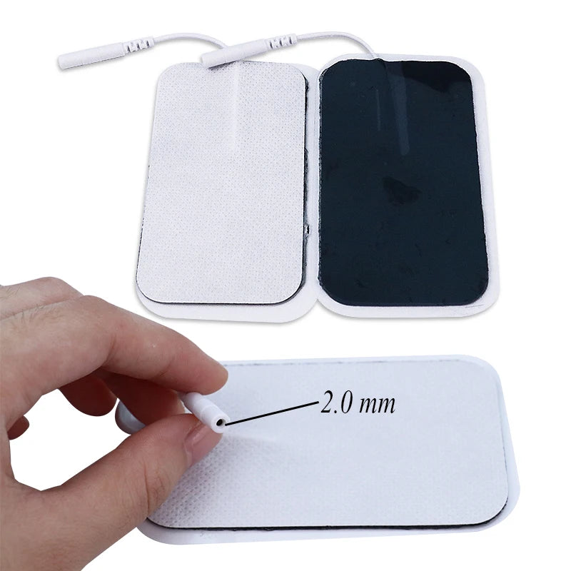 TENS EMS Electrode Pads: Gel Patch for Electrode Stickers - Physiotherapy Massager for Nerve & Muscle Stimulation