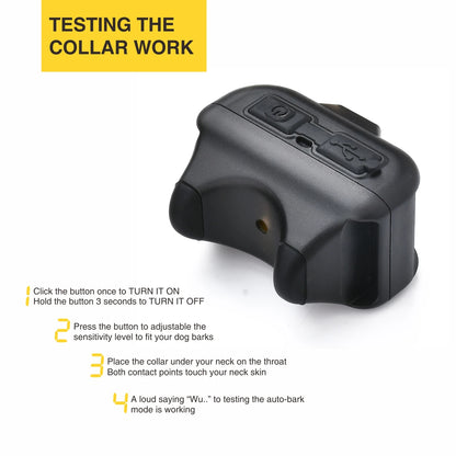 Rechargeable Small Dog Bark Control Collar – Automatic Anti-Bark Training Collar with Beep, Vibration & Shock Modes for Puppy and Dogs