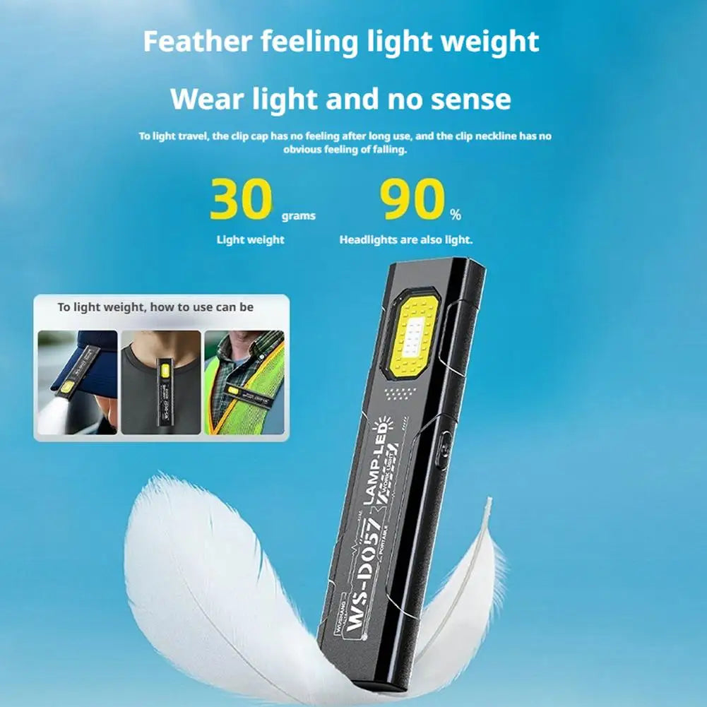 Rechargeable 550LM LED Keychain Flashlight — Mini Pocket Torch Lantern with Magnet for Emergency & Work