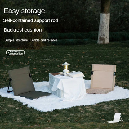 Outdoor Camping Lightweight Folding Chair – Comfortable Park, Leisure, Beach, and Lazy Chair, Portable Single Back Chair