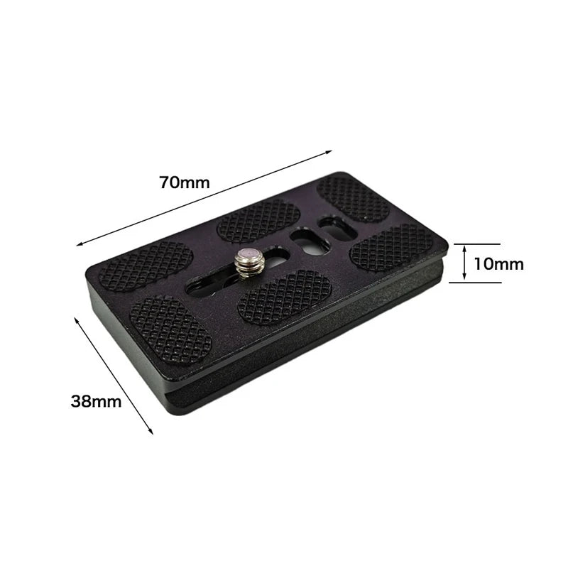 Metal Quick Release Plate – 1/4”-20 Camera Screw Mount Adapter for DSLR Tripod & Ball Head Standard Camera Mounting Plate