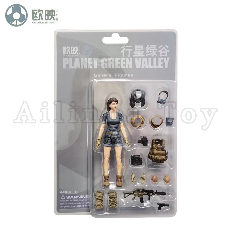 Ou Ying Studio 1/18 Planet Green Valley PGV 3.75" EFSA Female Action Figure — Anime Model Collectible