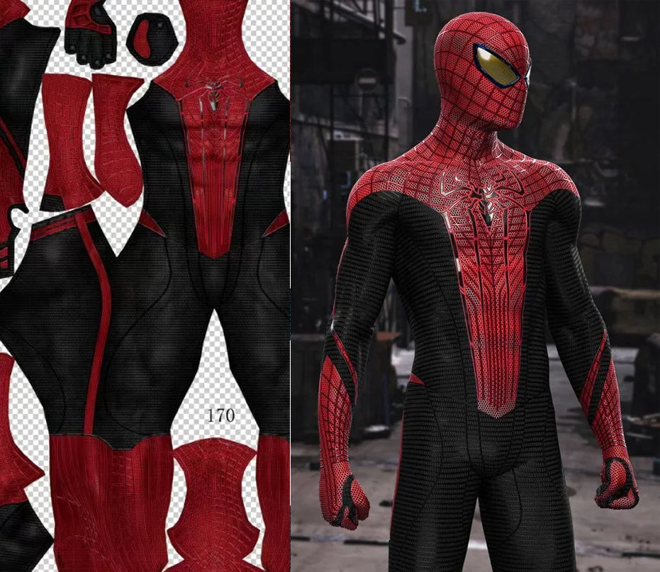 TASM1 Superhero Cosplay Bodysuit - Spandex Zentai Halloween Costume for Men