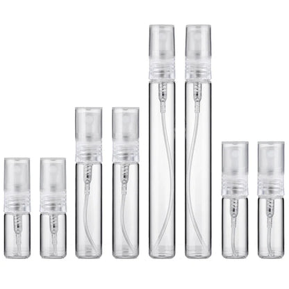 8/16PCS Portable Glass Perfume Bottles — Refillable Spray Atomizer Travel Bottles for Women