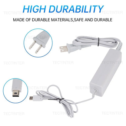 EU Plug AC Adapter Charger for Nintendo Wii U – Console & Remote Power Supply Cord