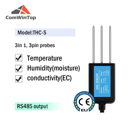 Soil Moisture, Temperature, Humidity, EC, pH & NPK Sensor - 4-20mA, 0-5V, RS485 Modbus for Accurate Soil Measurement