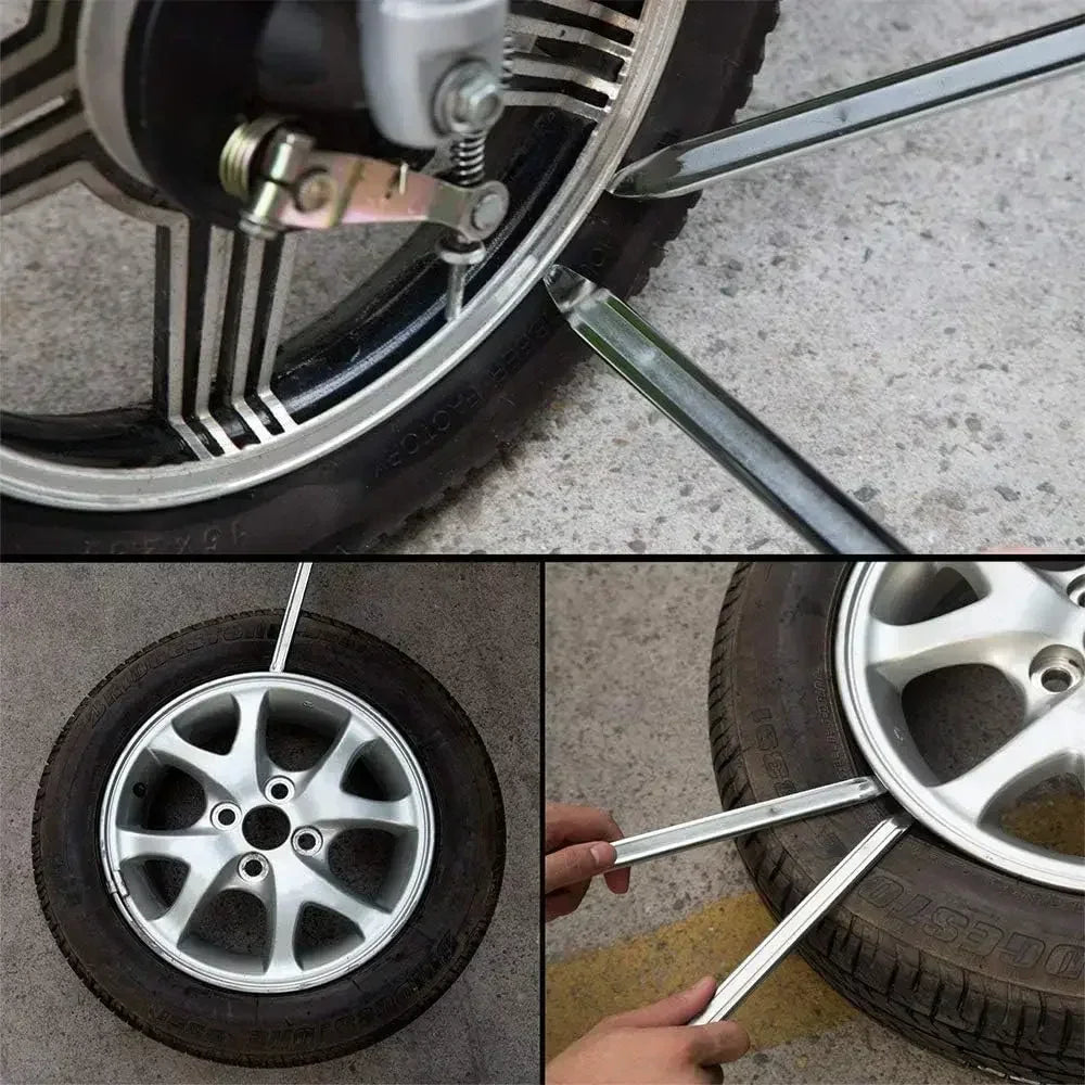 Car Tire Wrench & Rim Opener Tool – Steel Tire Iron Lever for Car, Motorcycle & Bicycle Repair