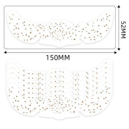 6pcs Metallic Fake Freckles Temporary Tattoos — Gold & Silver Face Stickers for Makeup and Hot Stamping