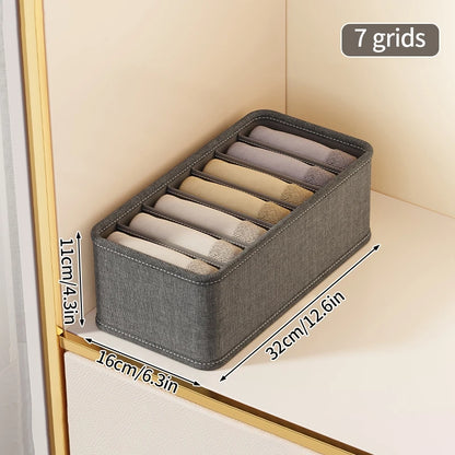 Foldable Underwear Storage Box – Non-Woven Organizer for Panties, Bra, Socks, Clothes Separator for Bedroom Drawers & Wardrobe