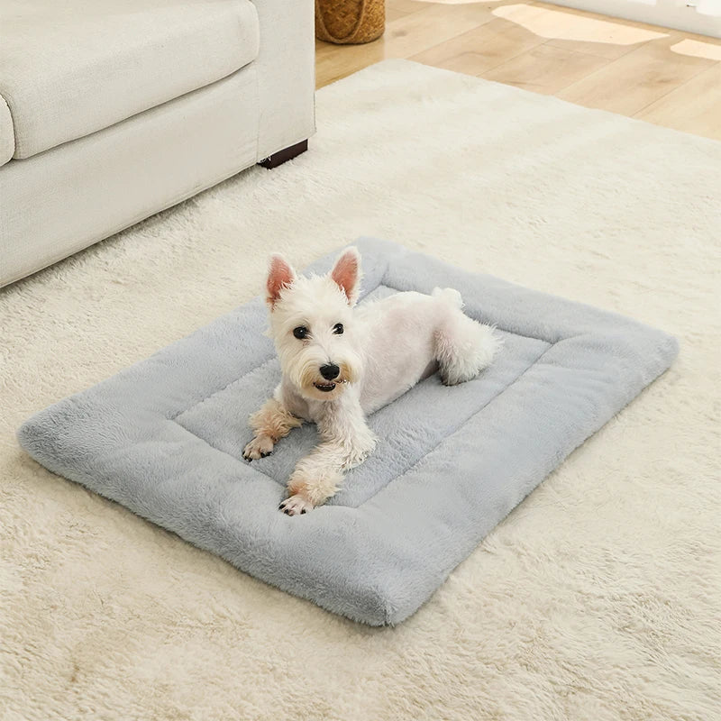 Soft Long Plush Dog & Cat Bed – Cozy Pet House Cushion Basket Sleeping Sofa
