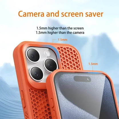 MagSafe Cooling Phone Case for iPhone - Breathable Hard Back Cover with Heat Dissipation
