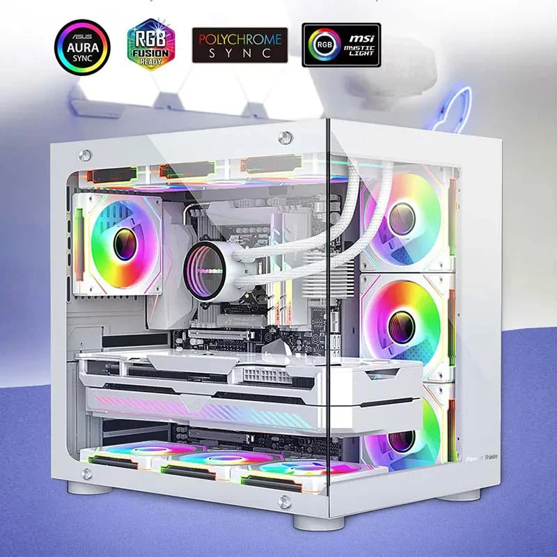 UPSIREN UF-1 PRISM 4 PRO 12cm ARGB Computer Chassis Fan – Quiet 4 Pin PWM Cooling Fan, 45.2CFM Air Volume (600-1500RPM)