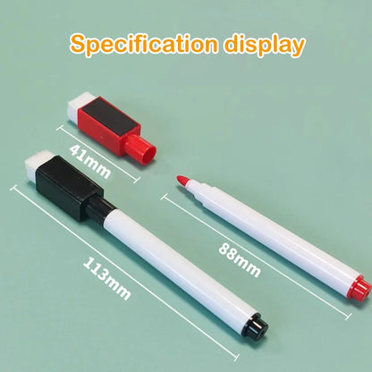 Magnetic Erasable Whiteboard Pen — Colored Blackboard Marker for Classroom, Office, Note-Taking & Teaching Supplies