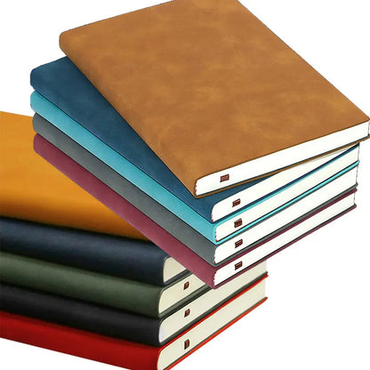 A5 A6 Sheepin Leather Notebook – Office Journal, Diary, Notepad with 160/240 Pages, Lined Stationery for Students