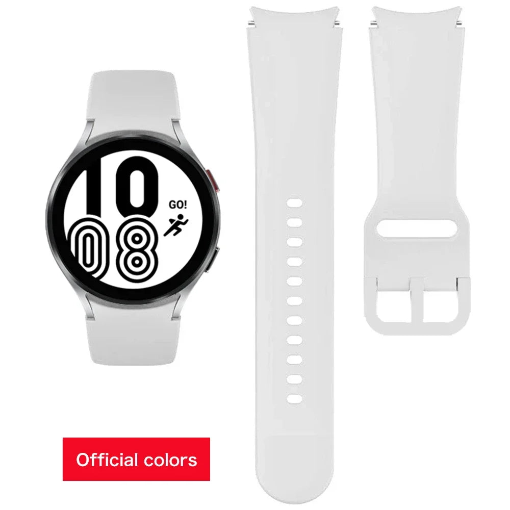 Samsung Galaxy Watch Silicone Band - 20mm Replacement Strap for Galaxy Watch 4, 5, 6, 5 Pro and 6 Classic 40mm–47mm Models