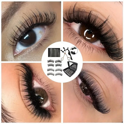 Easy-to-Apply Magnetic False Eyelashes Set – Reusable, No Glue, Natural Curl & Volume, Beginner-Friendly