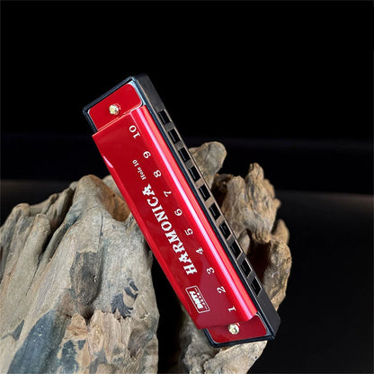 Harmonica Key of C - 10 Hole Diatonic for Beginners, Students & Kids with Case, Gift Ready