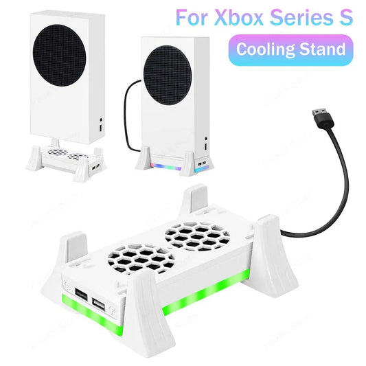 Xbox Series S Console Cooling Fan Holder — 3-Gear Adjustable Cooling System with Color Lights