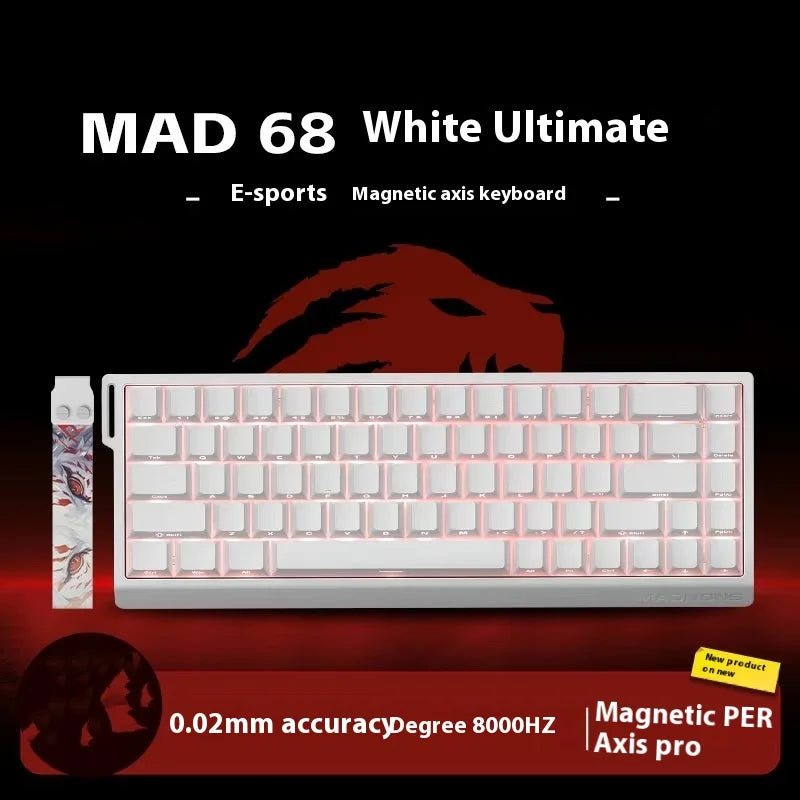 MADLIONS MAD 60/68HE Magnetic Switch Wired Gaming Keyboard – Hot Swap, Rapid Trigger, Customizable PC Gamer Accessory