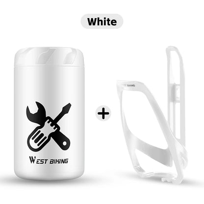 WEST BIKING Bicycle Repair Tool Capsule – Portable Waterproof Toolkit with Bottle Cage for MTB & Road Bikes