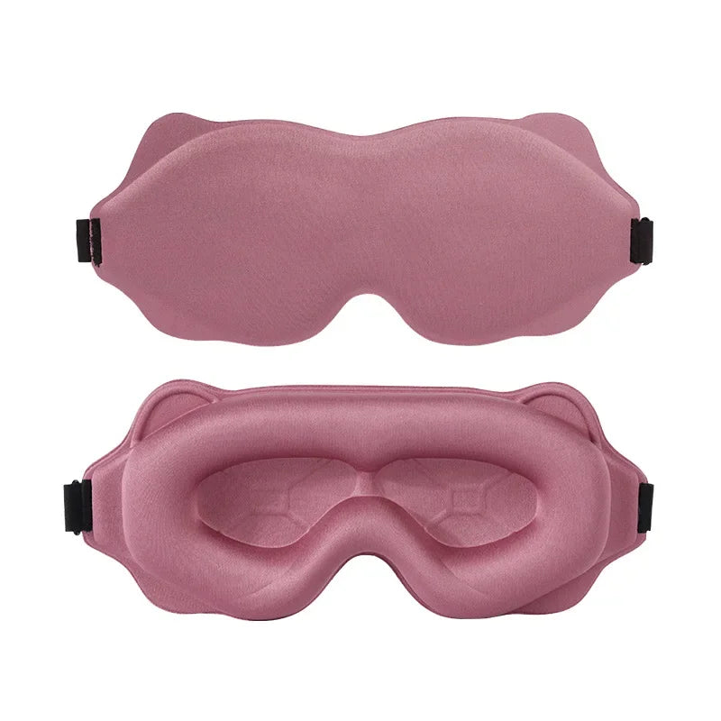 3D Sleep Mask for Eyes — Soft Travel Eye Shade, Light-Blocking Sleeping Aid, Breathable Night Eyepatch