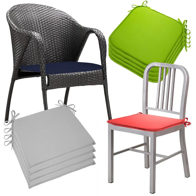 Candy Color Non-Slip Chair Cushion – Soft Seat Pad with Back Support, Fixed Cushion for Home Décor
