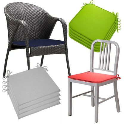 Candy Color Non-Slip Chair Cushion – Soft Seat Pad with Back Support, Fixed Cushion for Home Décor
