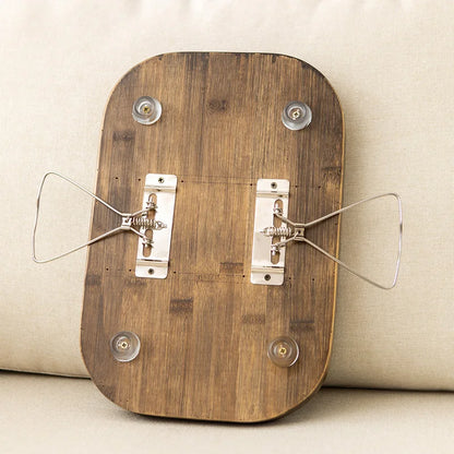 Wooden Sofa Armrest Clip-On Table – Foldable Storage Tray for Couch, TV, Snacks, Tea & Coffee