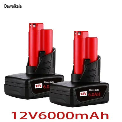 TURPOW 12V 6000mAh Rechargeable Battery for Milwaukee M12 Tools – Compatible with 48-11-2401, 48-11-2402, 48-11-2411, MIL-12A-L