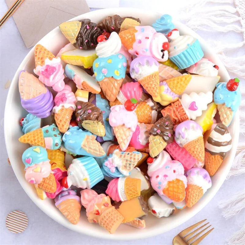 20PCS Kawaii Slime Candy Resin Charms – Cute Flatback Beads for DIY Crafts, Hair Clips, Phone Cases & Scrapbooking
